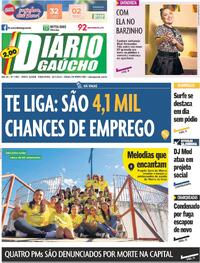 Capa do jornal Diário Gaúcho 30/07/2024