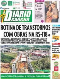 Capa do jornal Diário Gaúcho 30/11/2024