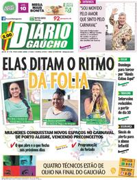 Capa do jornal Diário Gaúcho 01/03/2025
