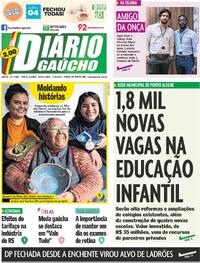 Capa do jornal Diário Gaúcho 01/08/2025