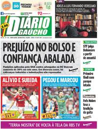 Capa do jornal Diário Gaúcho 01/09/2025