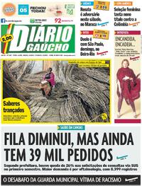 Capa do jornal Diário Gaúcho 02/08/2025
