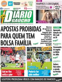 Capa do jornal Diário Gaúcho 02/10/2025