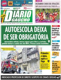 Capa do jornal Diário Gaúcho 02/12/2025