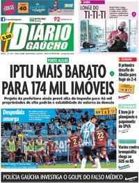 Capa do jornal Diário Gaúcho 03/12/2025