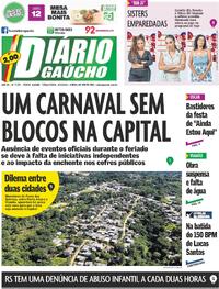 Capa do jornal Diário Gaúcho 04/03/2025