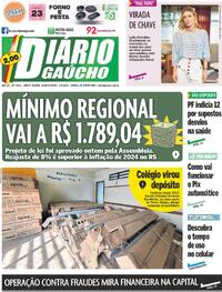 Capa do jornal Diário Gaúcho 04/06/2025