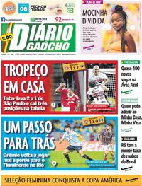 Capa do jornal Diário Gaúcho 04/08/2025