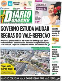 Capa do jornal Diário Gaúcho 04/09/2025