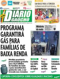 Capa do jornal Diário Gaúcho 05/09/2025