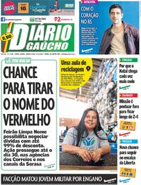 Capa do jornal Diário Gaúcho 05/11/2025