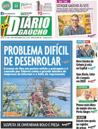 Capa do jornal Diário Gaúcho 06/01/2025