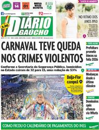 Capa do jornal Diário Gaúcho 06/03/2025