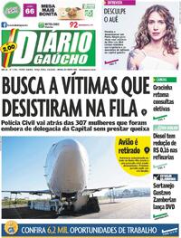 Capa do jornal Diário Gaúcho 06/05/2025