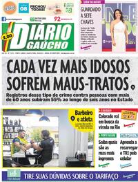 Capa do jornal Diário Gaúcho 06/08/2025