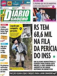 Capa do jornal Diário Gaúcho 06/12/2025