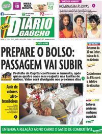 Capa do jornal Diário Gaúcho 07/03/2025