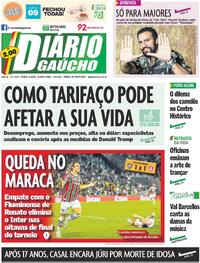 Capa do jornal Diário Gaúcho 07/08/2025