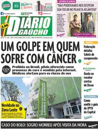 Capa do jornal Diário Gaúcho 08/01/2025