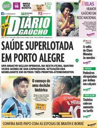 Capa do jornal Diário Gaúcho 08/03/2025