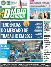Capa do jornal Diário Gaúcho 09/01/2025