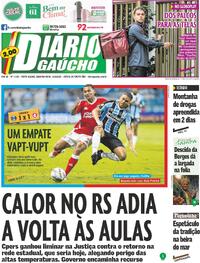 Capa do jornal Diário Gaúcho 10/02/2025