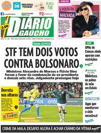 Capa do jornal Diário Gaúcho 10/09/2025
