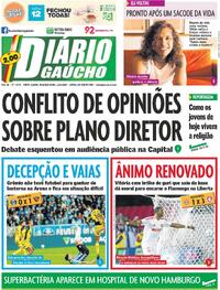Capa do jornal Diário Gaúcho 11/08/2025