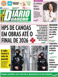 Capa do jornal Diário Gaúcho 11/09/2025
