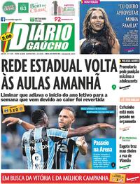 Capa do jornal Diário Gaúcho 12/02/2025