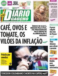 Capa do jornal Diário Gaúcho 12/04/2025