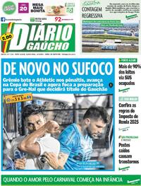 Capa do jornal Diário Gaúcho 13/03/2025