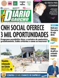 Capa do jornal Diário Gaúcho 13/05/2025