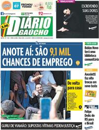 Capa do jornal Diário Gaúcho 14/10/2025