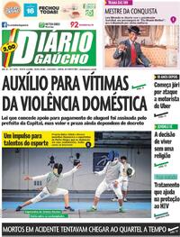 Capa do jornal Diário Gaúcho 15/08/2025