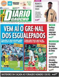Capa do jornal Diário Gaúcho 15/09/2025