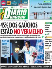 Capa do jornal Diário Gaúcho 15/12/2025