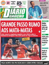 Capa do jornal Diário Gaúcho 16/05/2025