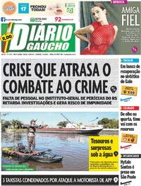 Capa do jornal Diário Gaúcho 16/08/2025