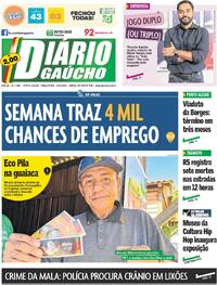 Capa do jornal Diário Gaúcho 16/09/2025
