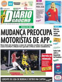 Capa do jornal Diário Gaúcho 16/10/2025