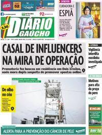 Capa do jornal Diário Gaúcho 17/12/2025