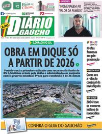 Capa do jornal Diário Gaúcho 18/01/2025