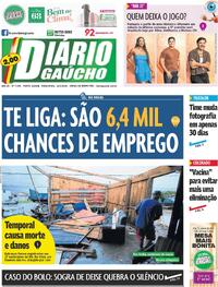 Capa do jornal Diário Gaúcho 18/02/2025