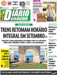 Capa do jornal Diário Gaúcho 18/06/2025