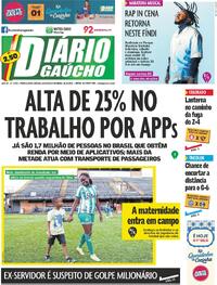 Capa do jornal Diário Gaúcho 18/10/2025