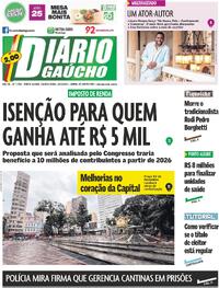 Capa do jornal Diário Gaúcho 19/03/2025
