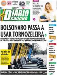 Capa do jornal Diário Gaúcho 19/07/2025