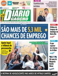 Capa do jornal Diário Gaúcho 19/08/2025