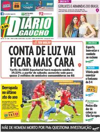 Capa do jornal Diário Gaúcho 19/11/2025